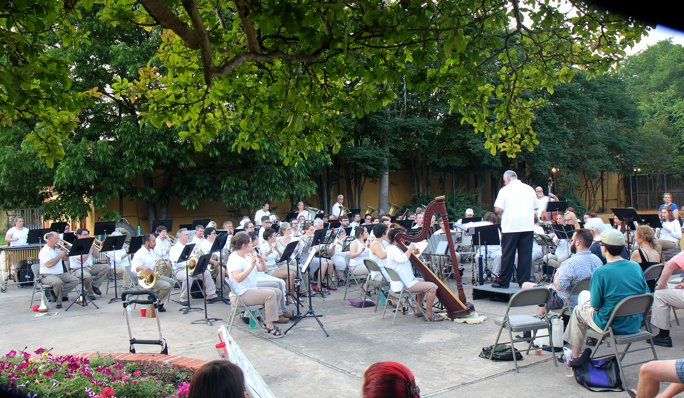 Fiesta Gardens Harp Austin Civic Wind Ensemble